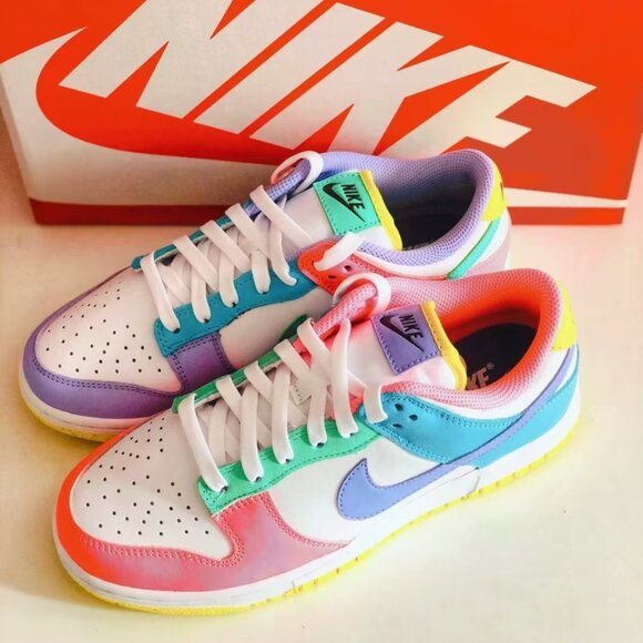 Nike Dunk Low "Pastel Mismatch" - Asymmetrical Candy-Colored Artistic Sneakers - Picture 4 of 4